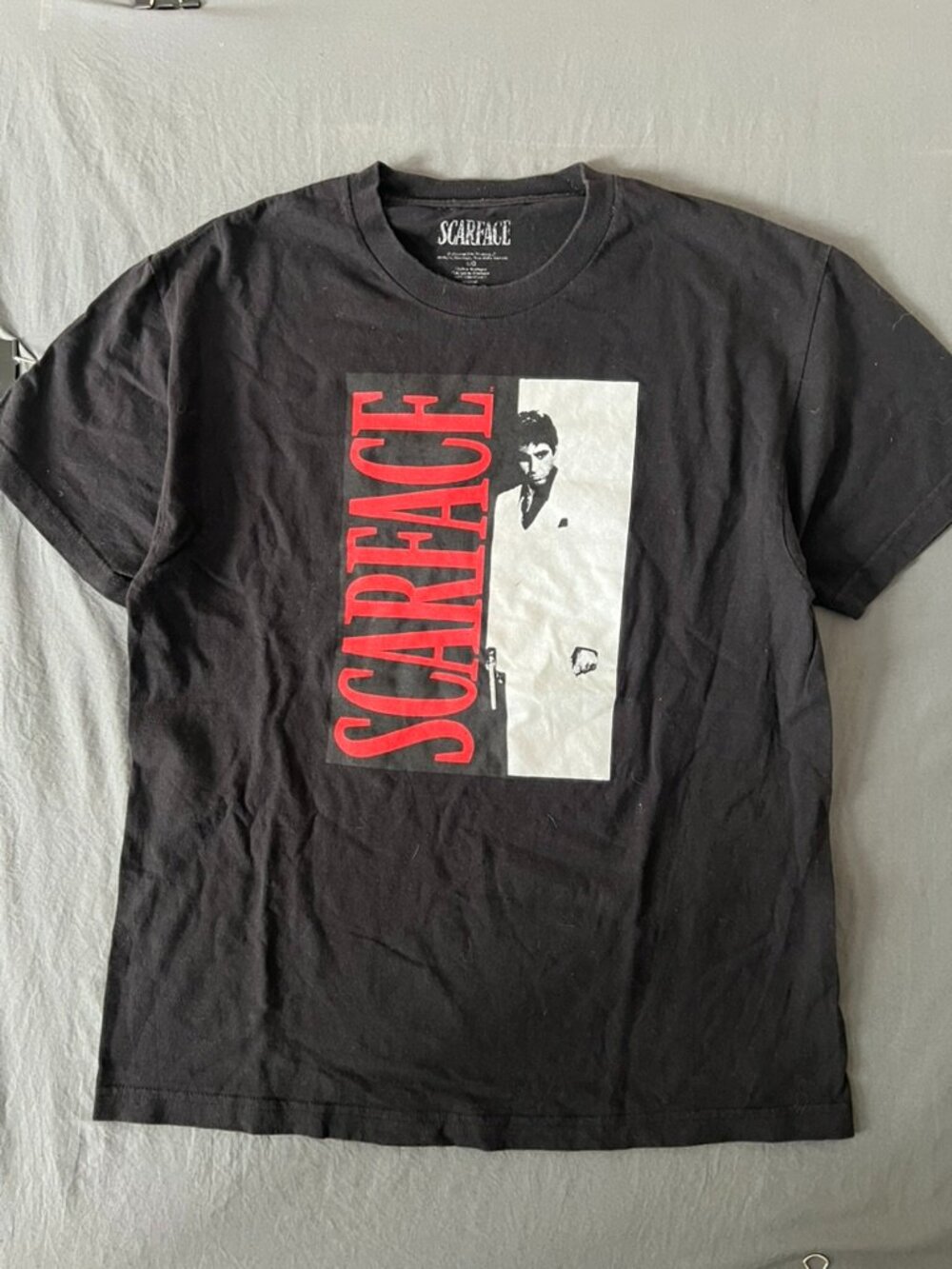 Scarface Universal Studios Tshirt Men’s Large Al Pacino Movie Tee Iconic Poster
